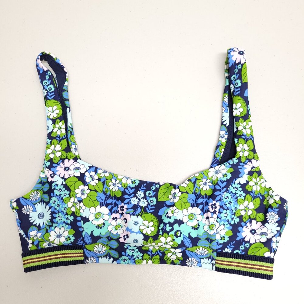 Aerie Floral No underwire Scoop Bikini Top Size M